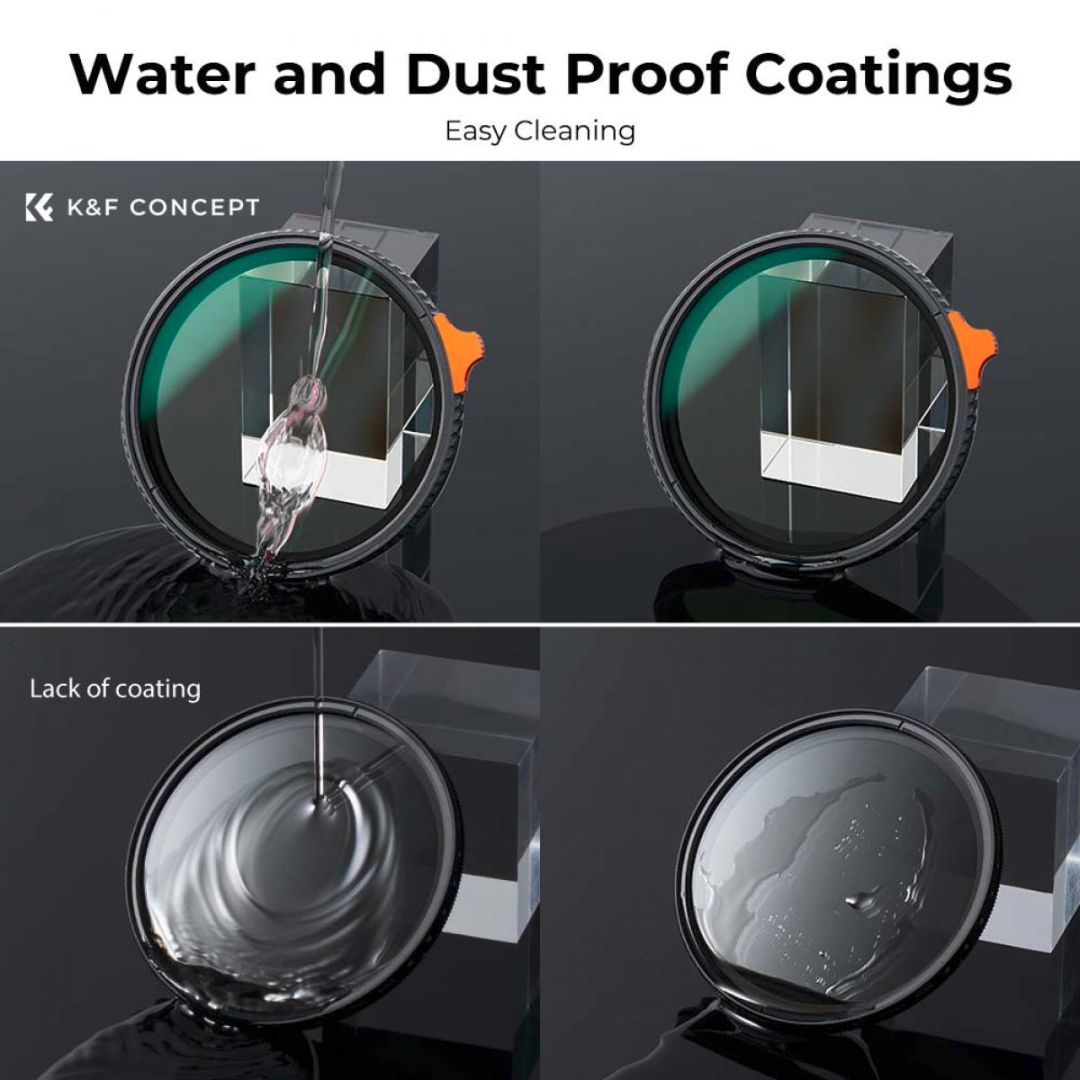 K&F Concept 72mm Variable ND Filter ND3-ND1000 (1.5-10 Stops) Ultra-thin HD Nano-X Series KF01.2010 - 5